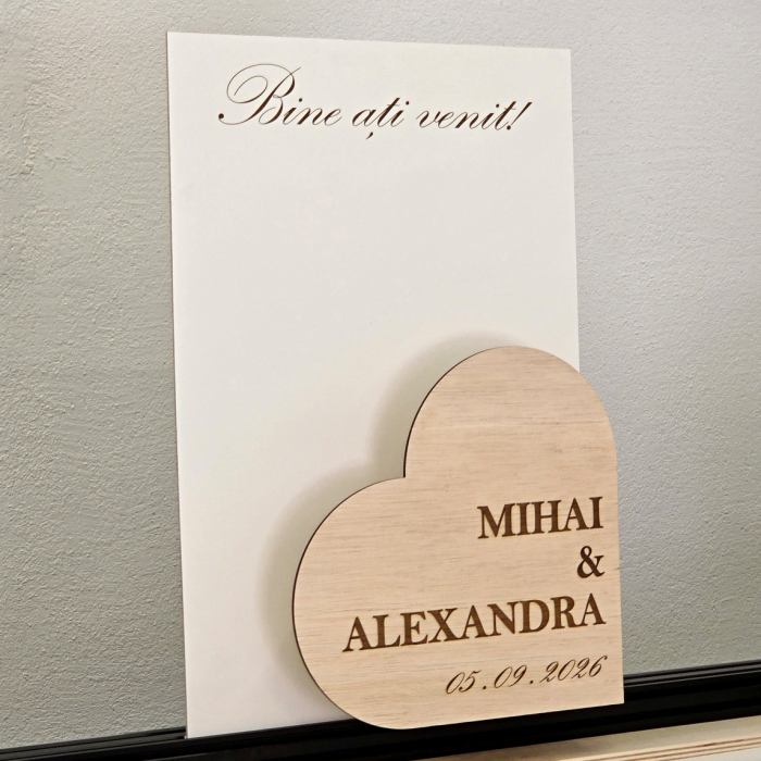 Panou Intrare Nunta Personalizat cu Spatiu Pentru Flori [2]