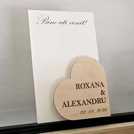 Panou Intrare Nunta Personalizat cu Spatiu Pentru Flori [2]