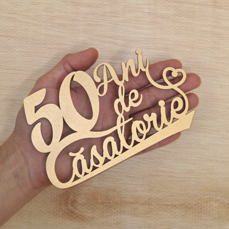 Topper 50 Ani de Casatorie - Auriu [1]