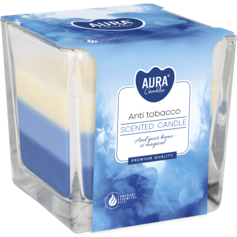 Lumanari Parfumate - Lumânare parfumată AURA Anti Tobacco – eleganță și relaxare pentru casa ta