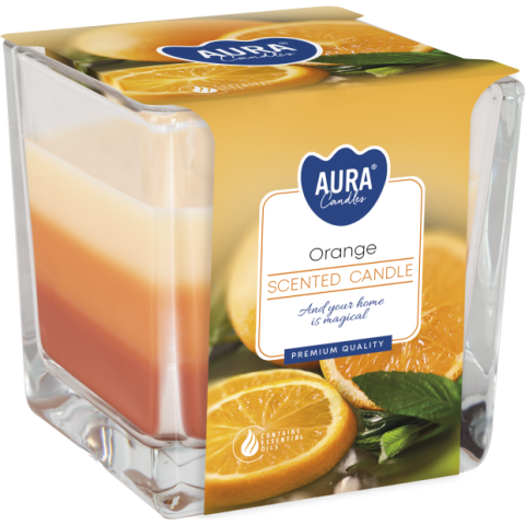 Lumanari Parfumate - Lumânare parfumată AURA Orange – eleganță și relaxare pentru casa ta