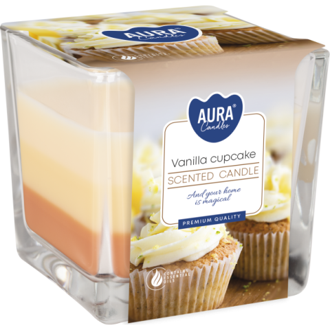 Lumanari Parfumate - Lumânare parfumată AURA Vanilla Cupcake – eleganță și relaxare pentru casa ta