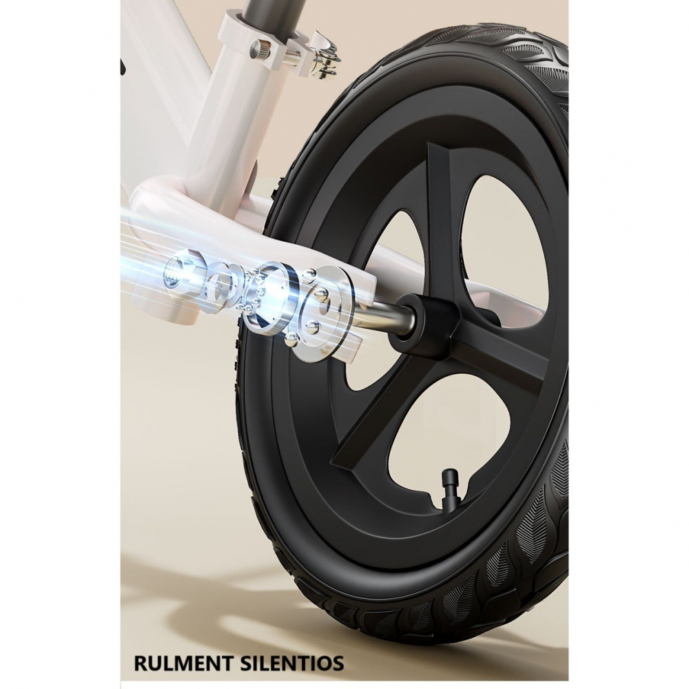 Bicicleta Fără Pedale pentru Copii, Două Roți, Albă, Rezistentă [5]