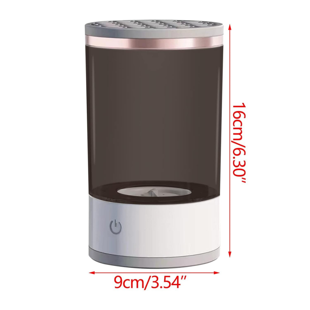 Dispozitiv Portabil de Curățare Pensule Machiaj, Sonic, USB, 7000RPM, Alb/Negru [3]