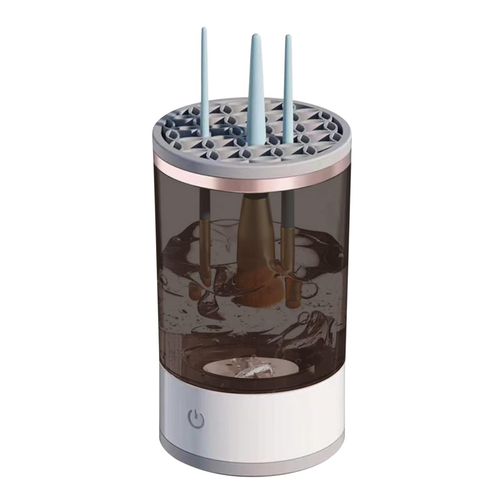 Dispozitiv Portabil de Curățare Pensule Machiaj, Sonic, USB, 7000RPM, Alb/Negru [2]