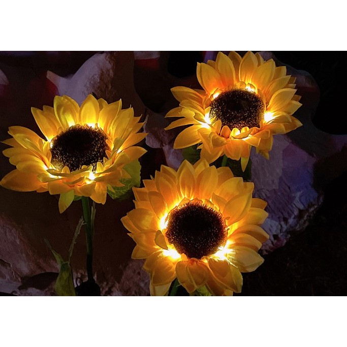 Lampă Solară LED pentru Grădină, Model Floarea Soarelui, 70 cm [2]