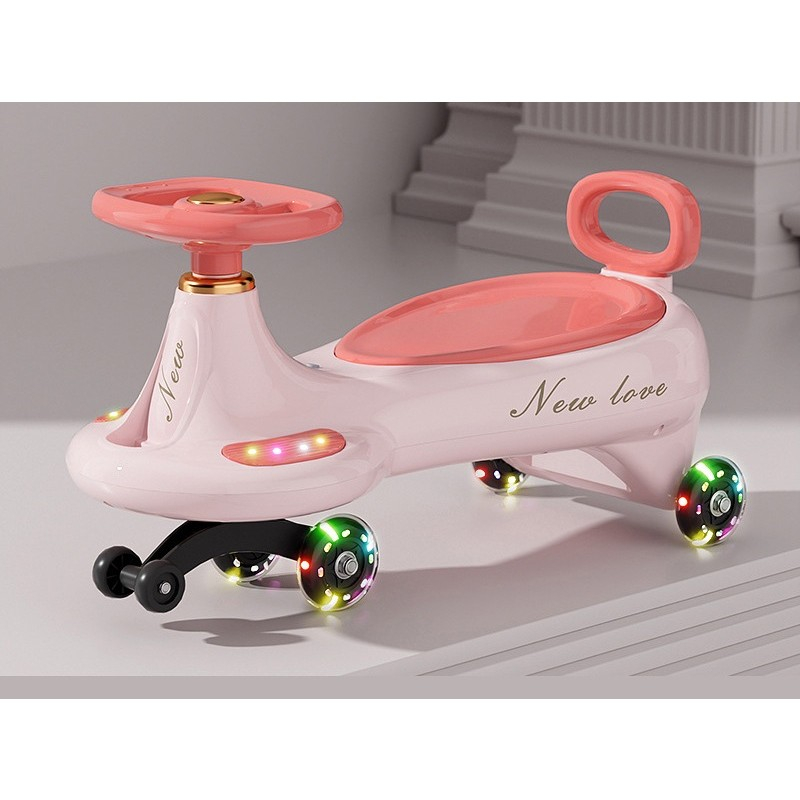 Masinuta, 1-8 Ani, Rotire 360 Grade, Anti-rasturnare, Roti Silentioase, Impingere, 66 x 32 x 37 cm, Roz [5]