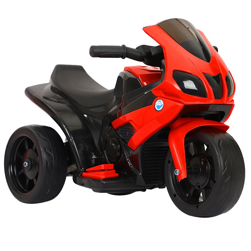 Motocicleta Electrică pentru Copii cu Acumulator, Sistem Anti-Răsturnare, Lumini și Sunet, 1-4 Ani - Roșu [1]