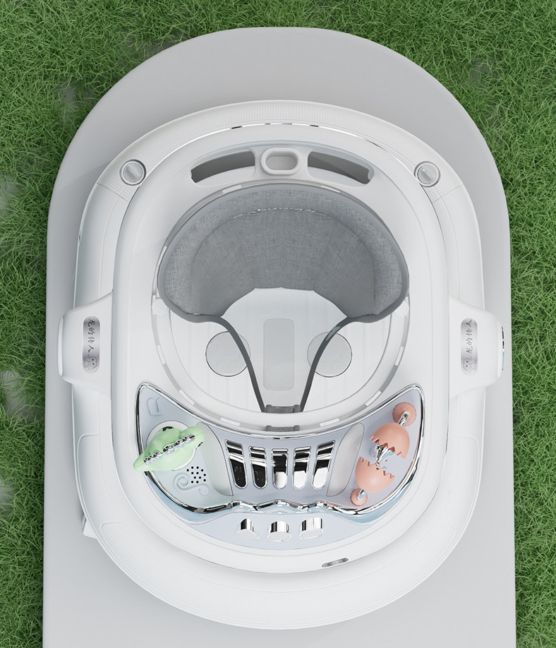 Premergător 5în1 Multifuncțional, Antemergător, Balansoar, Scaun de Masă, Muzical, Roz [6]