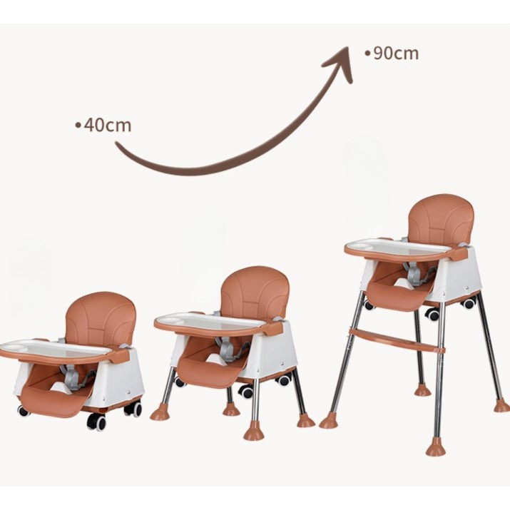 scaun-de-masa-pliabil-3in1-reglabil-multifunctional-masuta-detasabila-centura-siguranta-maro [3]