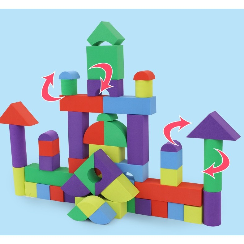Set Blocuri de Construcție din Spumă EVA, 29 Piese, Joc Educativ, Multicolor [4]
