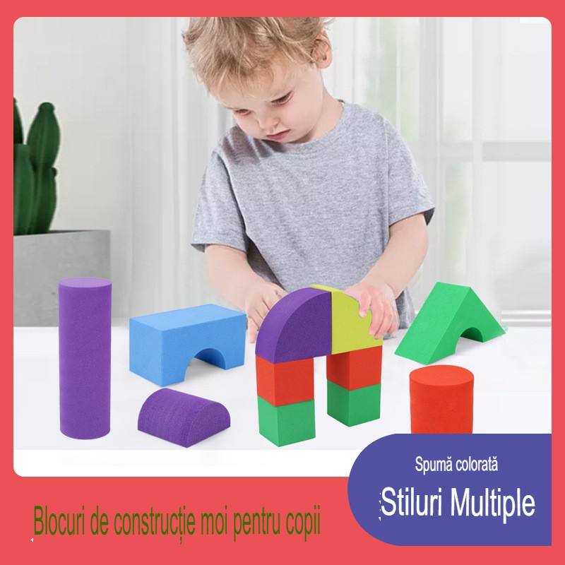 Set Blocuri de Construcție din Spumă EVA, 29 Piese, Joc Educativ, Multicolor [8]