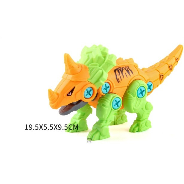 Set Constructie 4 Dinozauri cu Bormasina Electrica si Surubelnita, Cutie Depozitare [9]