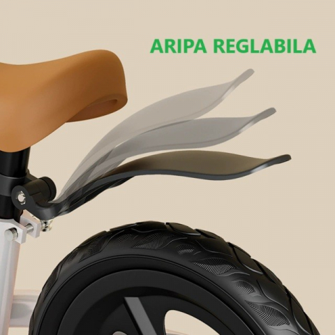 Bicicleta Fără Pedale pentru Copii, Două Roți, Albă, Rezistentă [1]