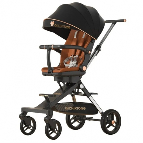 Carucioare copii - carucior-sport-3in1-negru-pliabil-reversibil