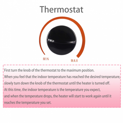 Convector Electric Clasic, 2000W, 3 Trepte de Putere, Termostat, Alb [2]