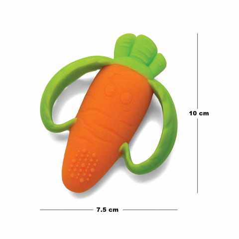 Jucărie Dentiție Bebeluși – Morcov din Silicon, Non-Toxic, Fără BPA [1]