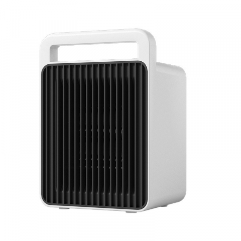 Radiatoare & Convectoare electrice - Mini Aeroterma Electrică 900W, 2 Trepte de Temperatură, Închidere Automată, Alb/Negru