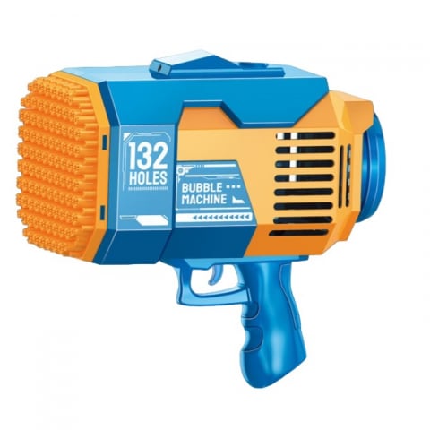 Jucarii - pistol-baloane-sapun-132-gauri-lumini-reincarcabil-albastru