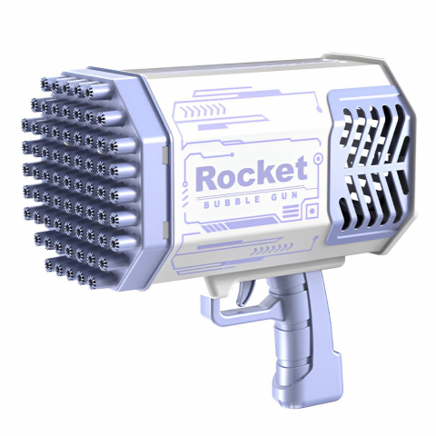 Jucarii interactive - pistol-baloane-sapun-69-gauri-lumini-reincarcabil-mov