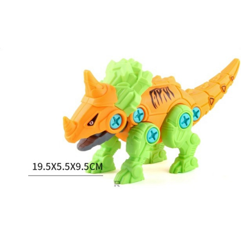 Set Constructie 4 Dinozauri cu Bormasina Electrica si Surubelnita, Cutie Depozitare [8]