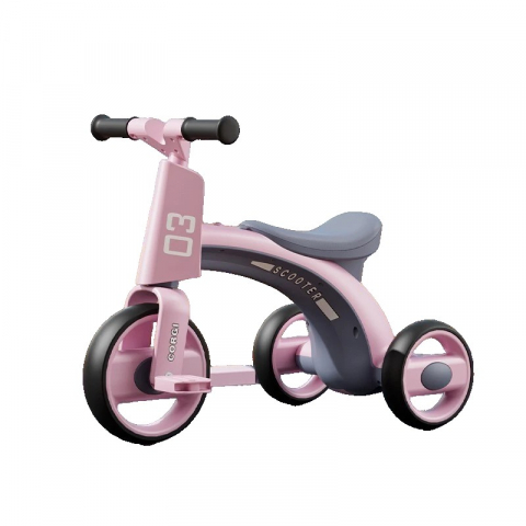 Trotinete & Triciclete - tricicleta-copii-pedale-lumini-roz