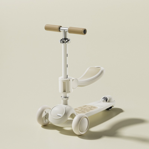 Trotinetă Tip Cărucior pentru Copii 7in1, Alb [2]