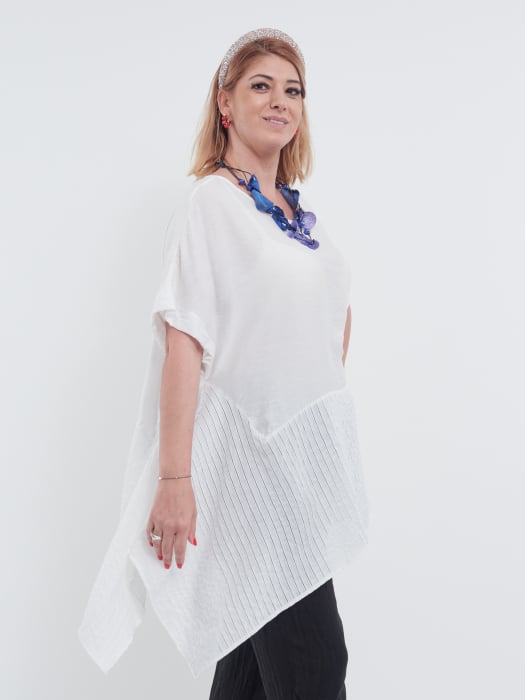 Bluză albă damă , lejeră și elegantă – mărime universală [2]