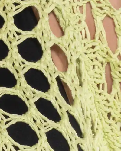 Bluză amplă boho de un lime vibrant cu mâneci batwing [3]