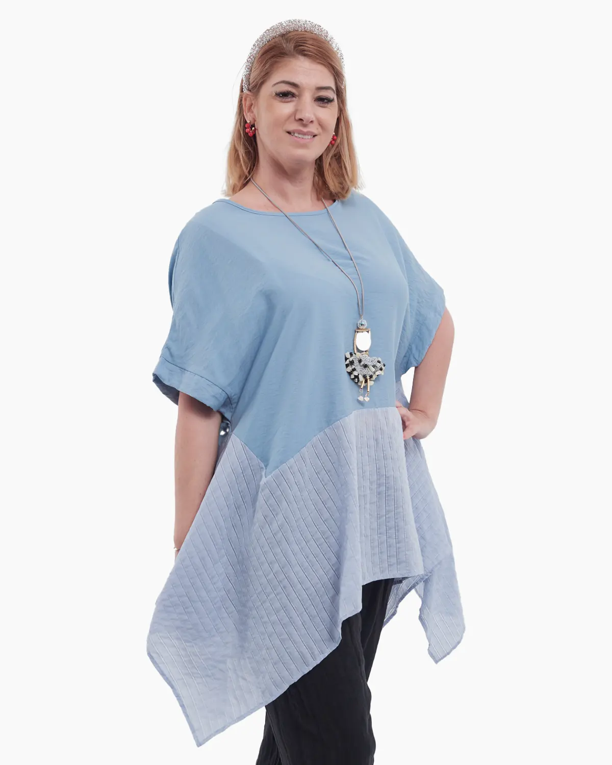 Bluză bleu damă , lejeră și elegantă – mărime universală [2]