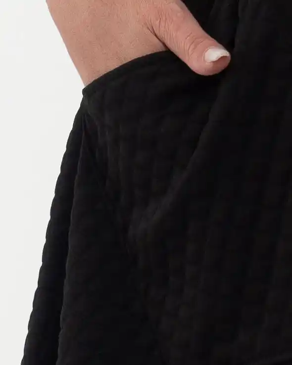 Bluza lungă neagră din bumbac gros cu mesaj Smile Everyday [4]