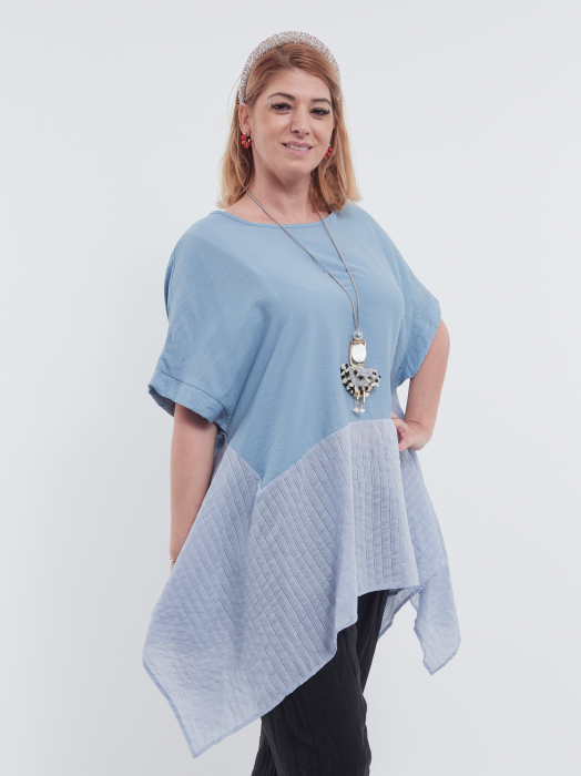 Bluză bleu damă , lejeră și elegantă – mărime universală [2]