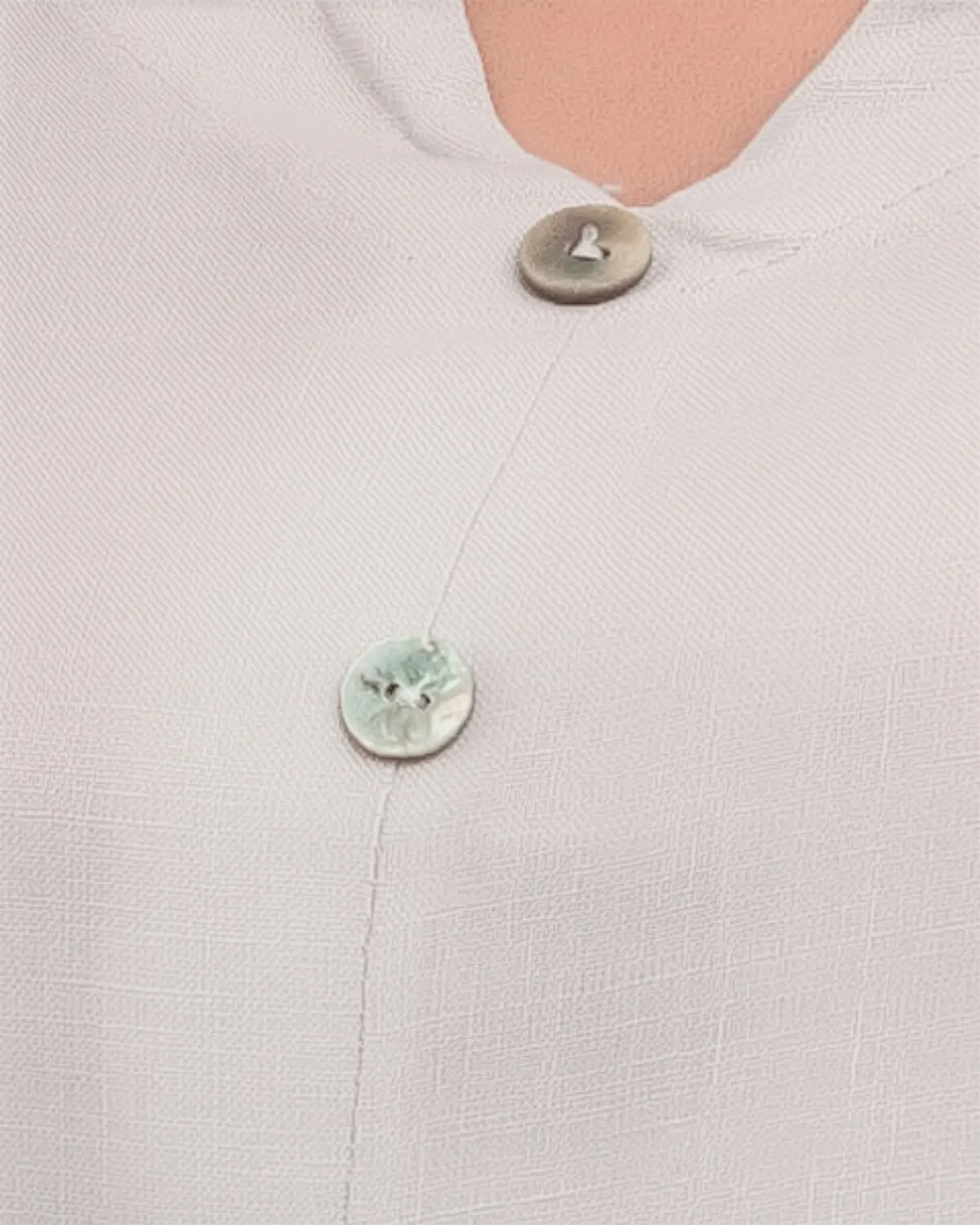 Bluza versatila bej din in cu croi drept [2]