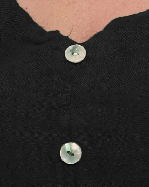 Bluza versatila neagra din in cu croi drept [3]
