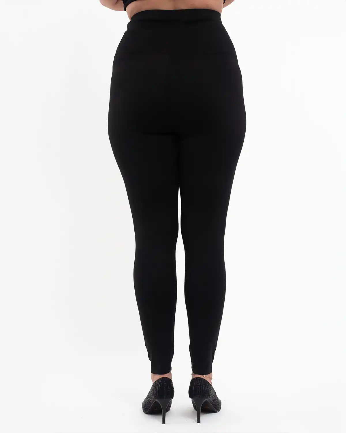 Colanți push-up skinny cu talie înaltă negri [2]