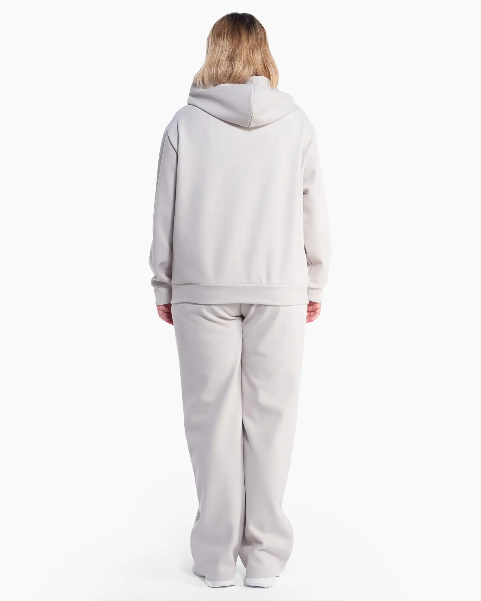 Compleu sport hanorac și pantalon casual alb din bumbac moale [2]