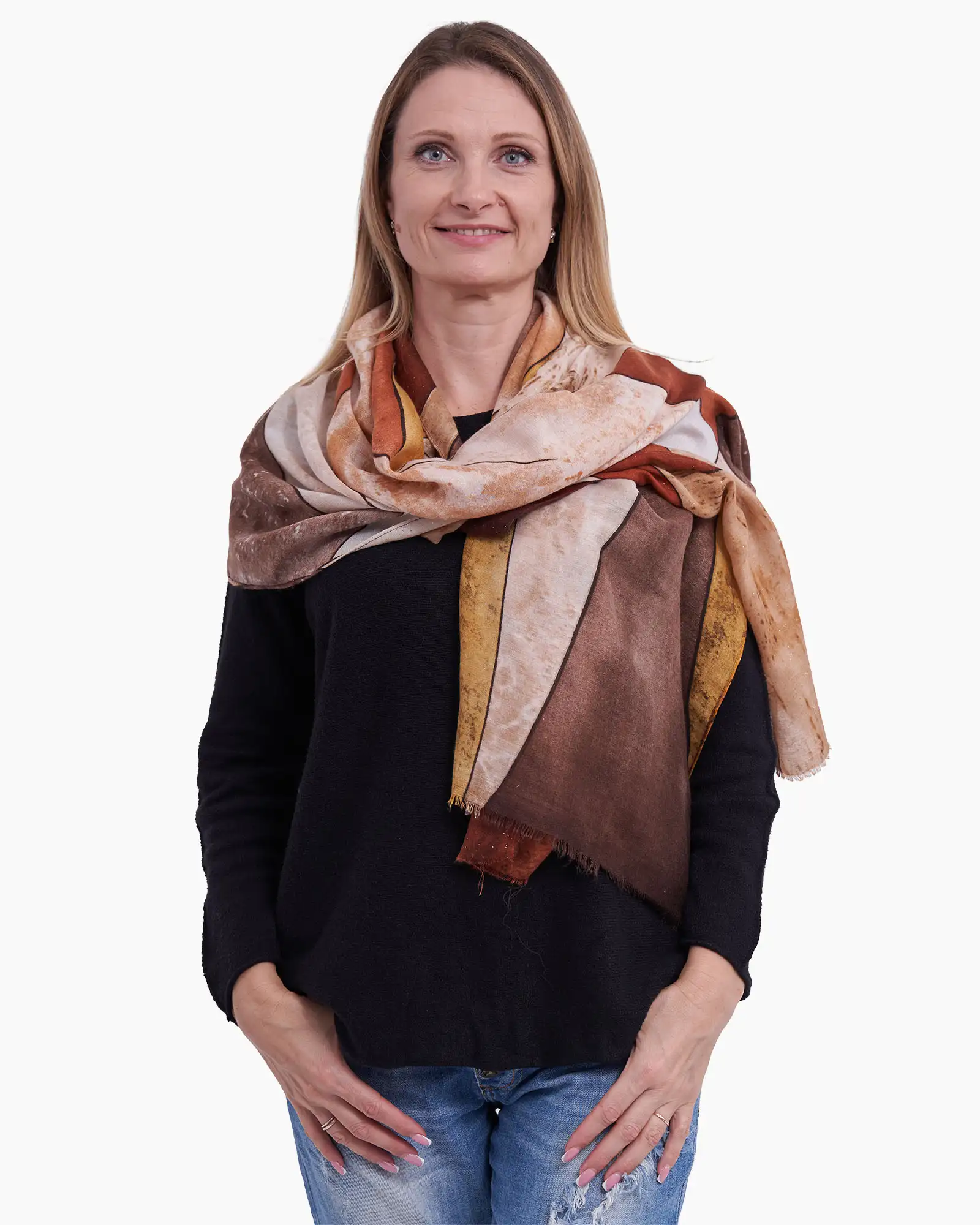 Eșarfă Magdy Aria Sognante maro [2]