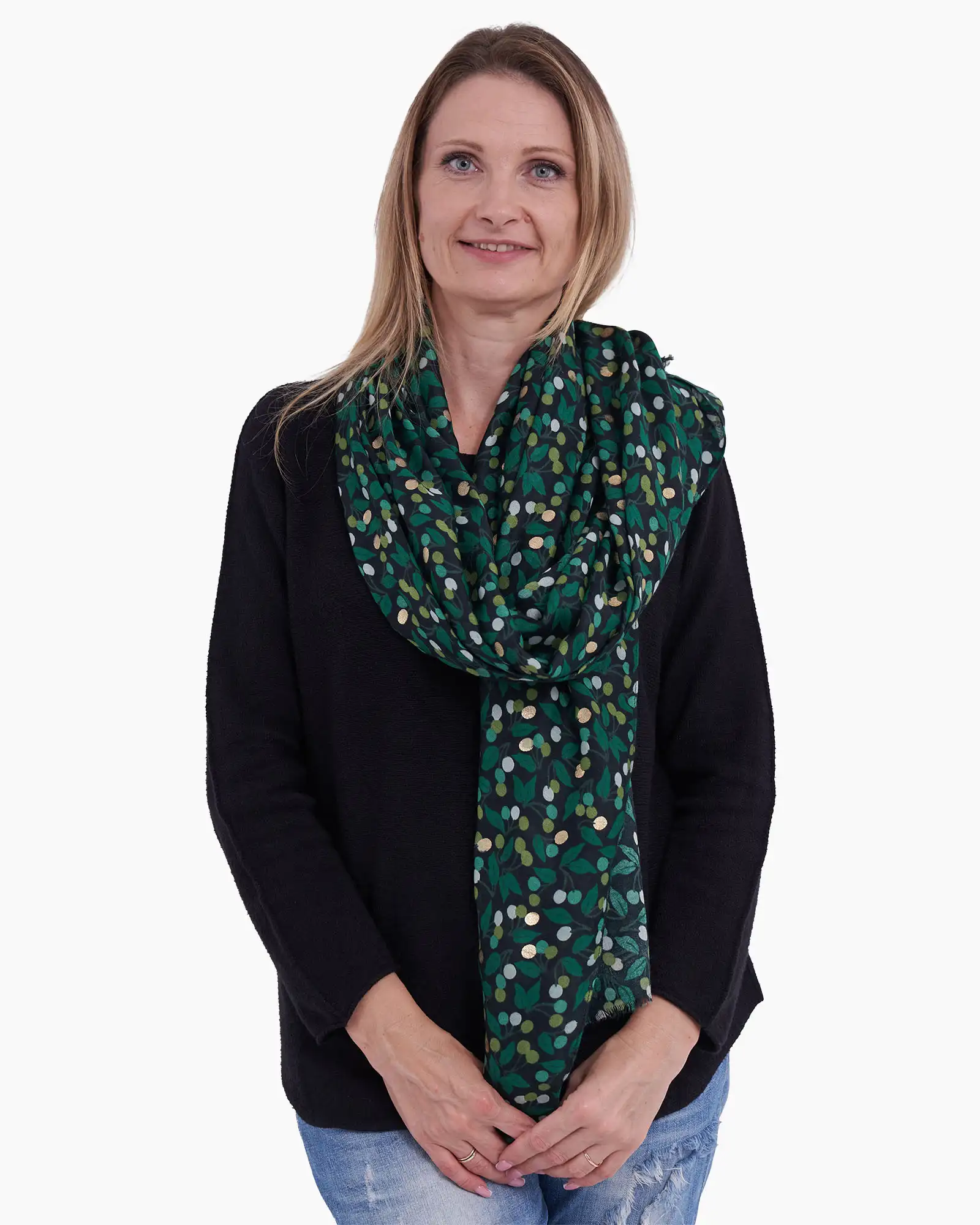 Eșarfă Magdy Fiora del Vento verde [2]