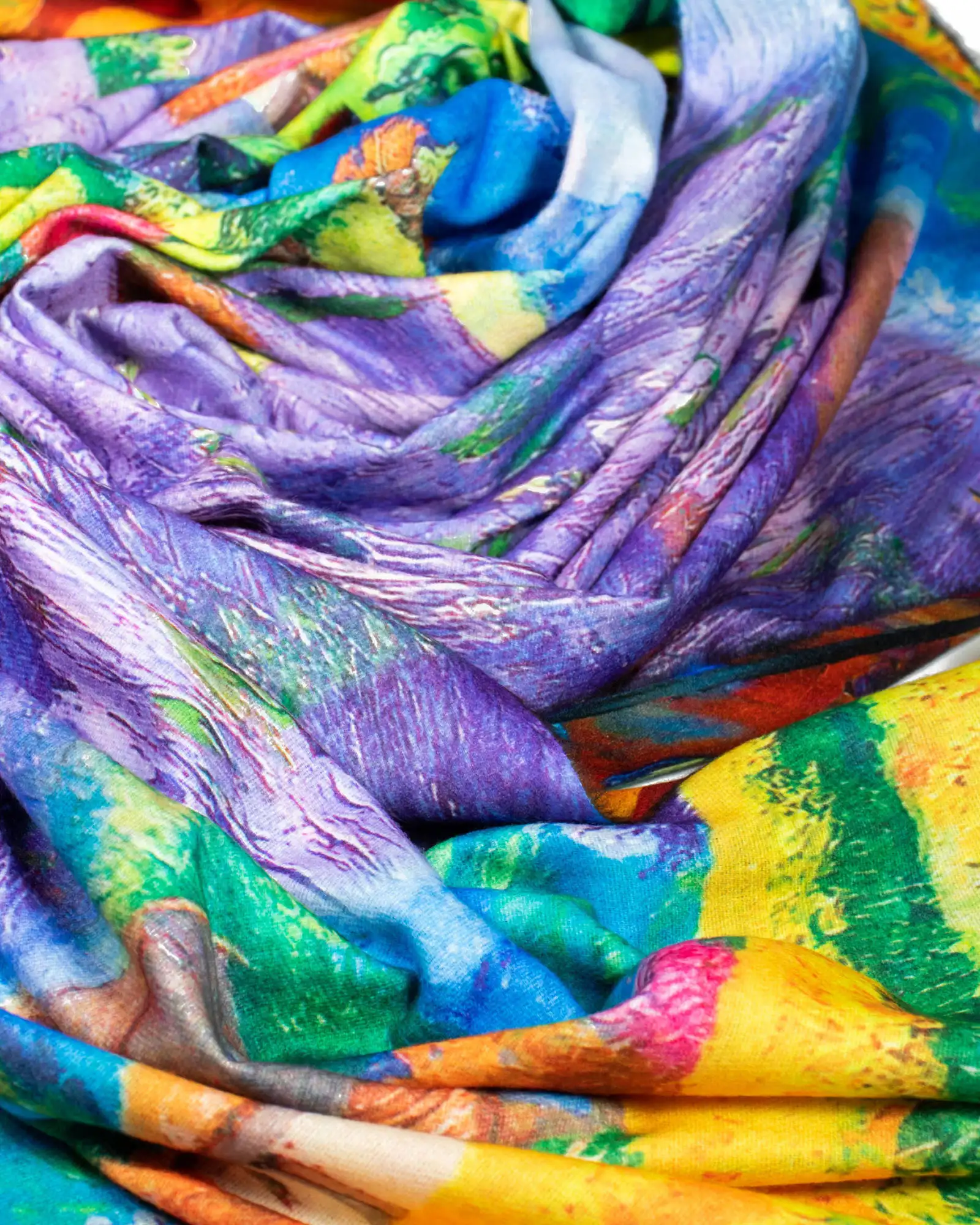 Eșarfă vâscoză Magdy Aquarello multicoloră [2]