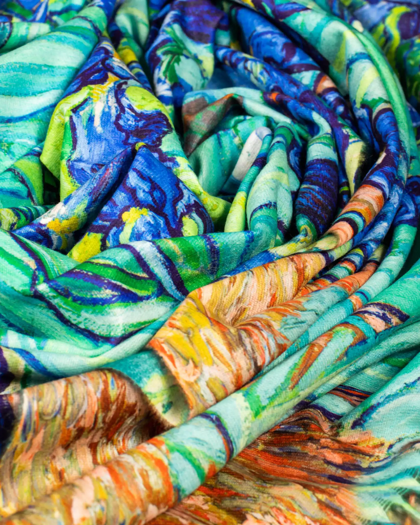 Eșarfă vâscoză Magdy Komorebi verde [2]