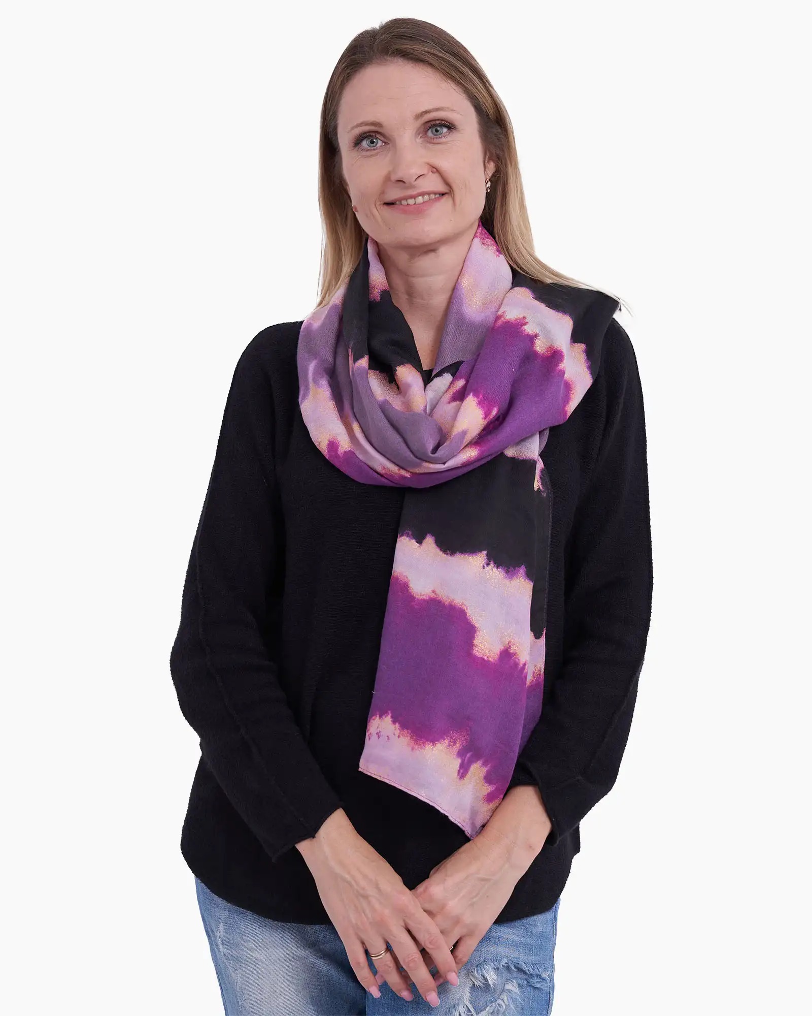 Eșarfă vascoză Magdy Miyabi mov [2]