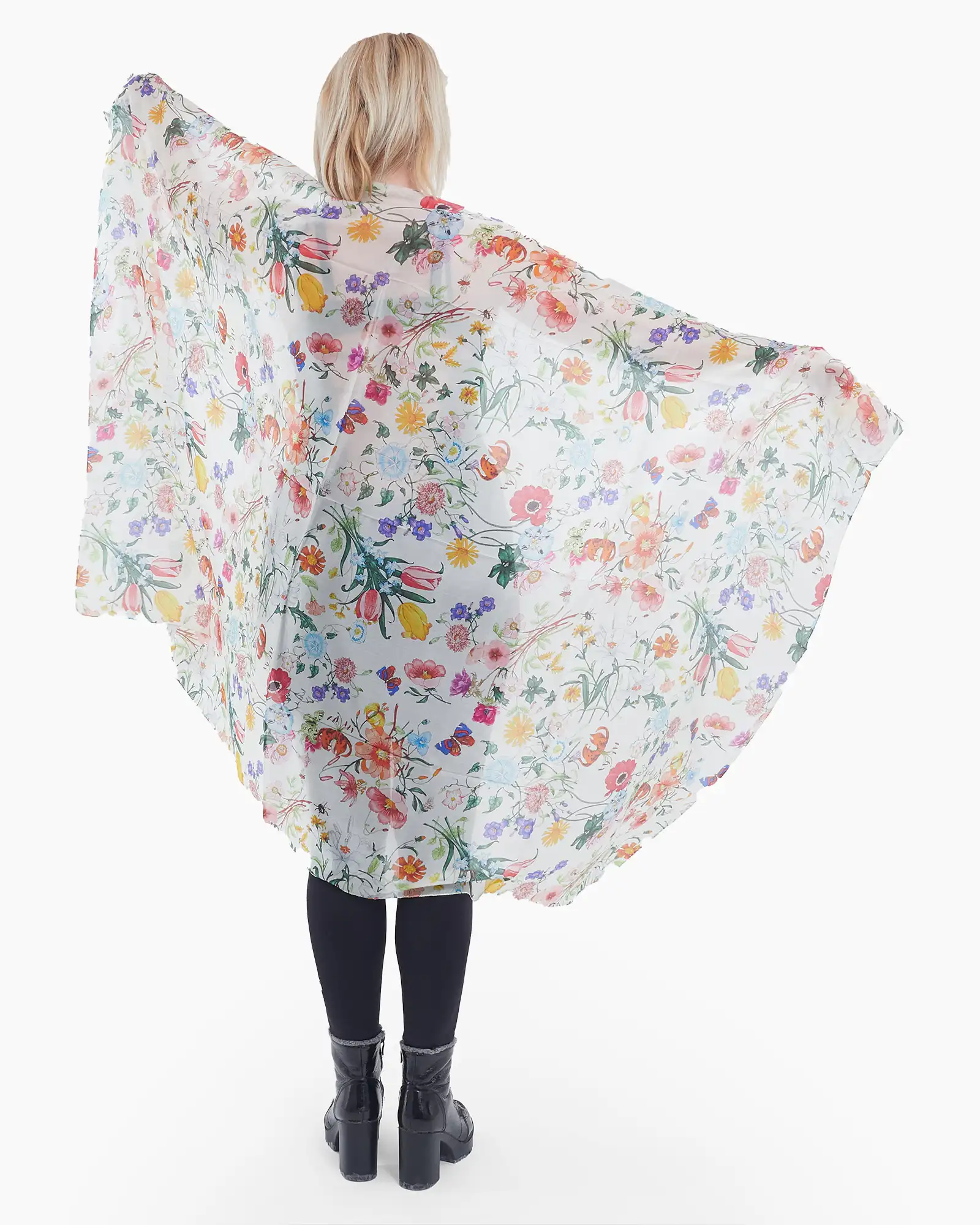 Eșarfă vâscoză Magdy Tramonto albă [2]