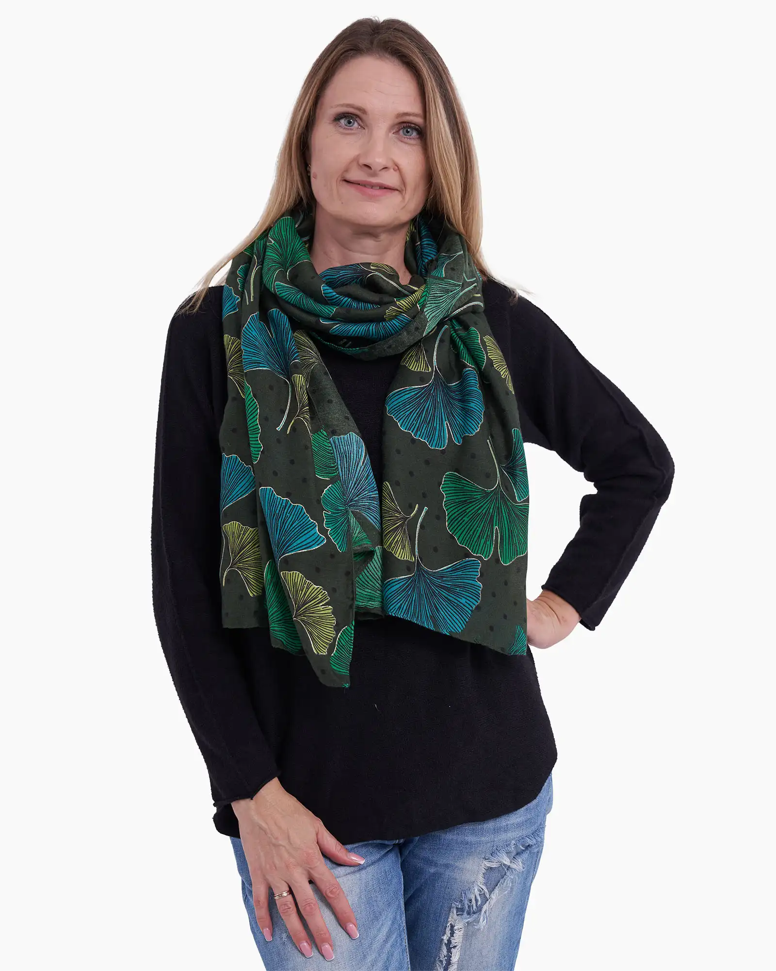 Eșarfă Vâscoză Magdy Vanashri verde [2]