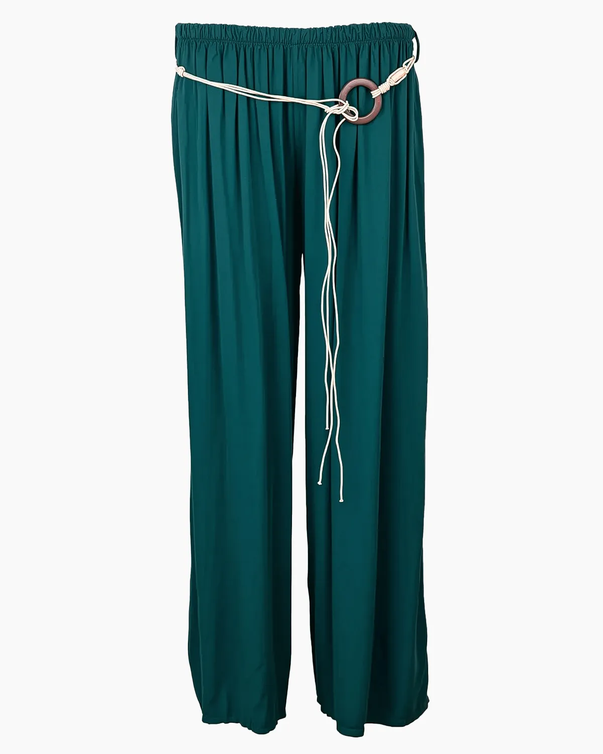 Pantaloni verde inchis, din vascoza [2]