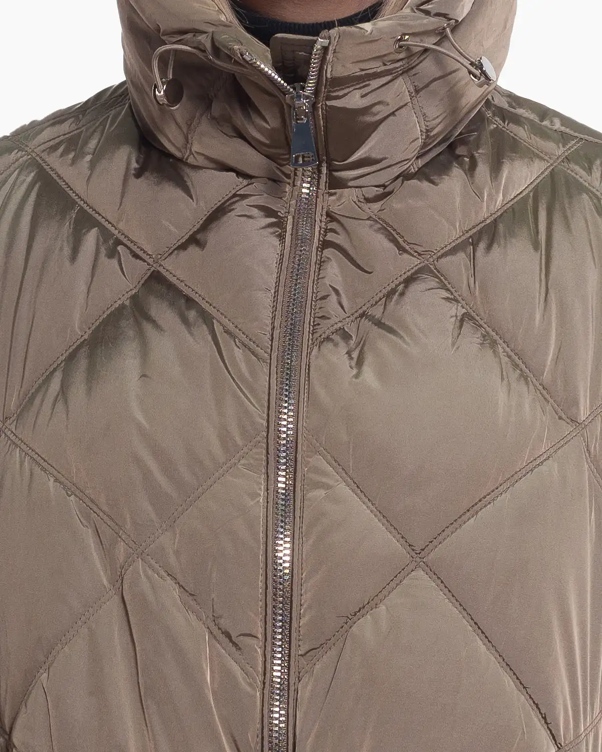Geacă lungă matlasată, într-o nuanță naturală de bej, cu design casual chic [5]