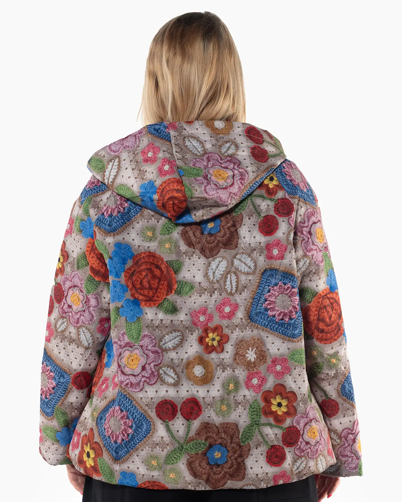 Geacă urbană multicoloră cu imprimeu floral statement [2]