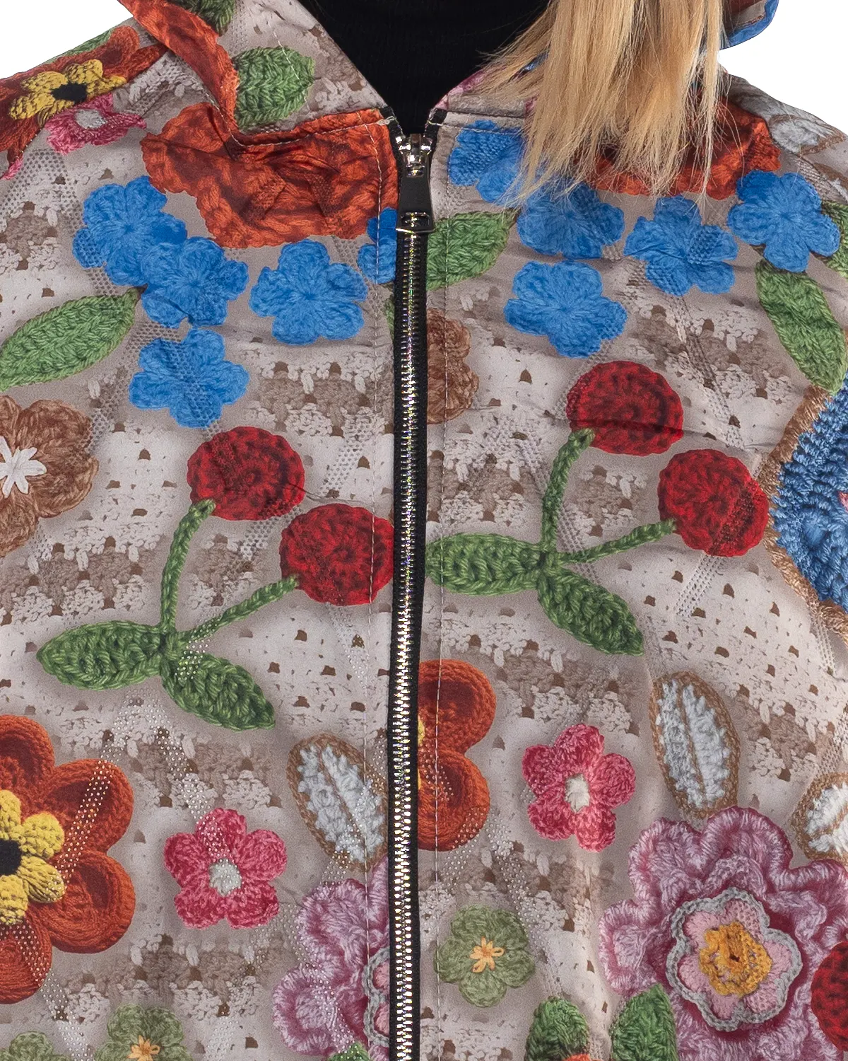 Geacă urbană multicoloră cu imprimeu floral statement [5]
