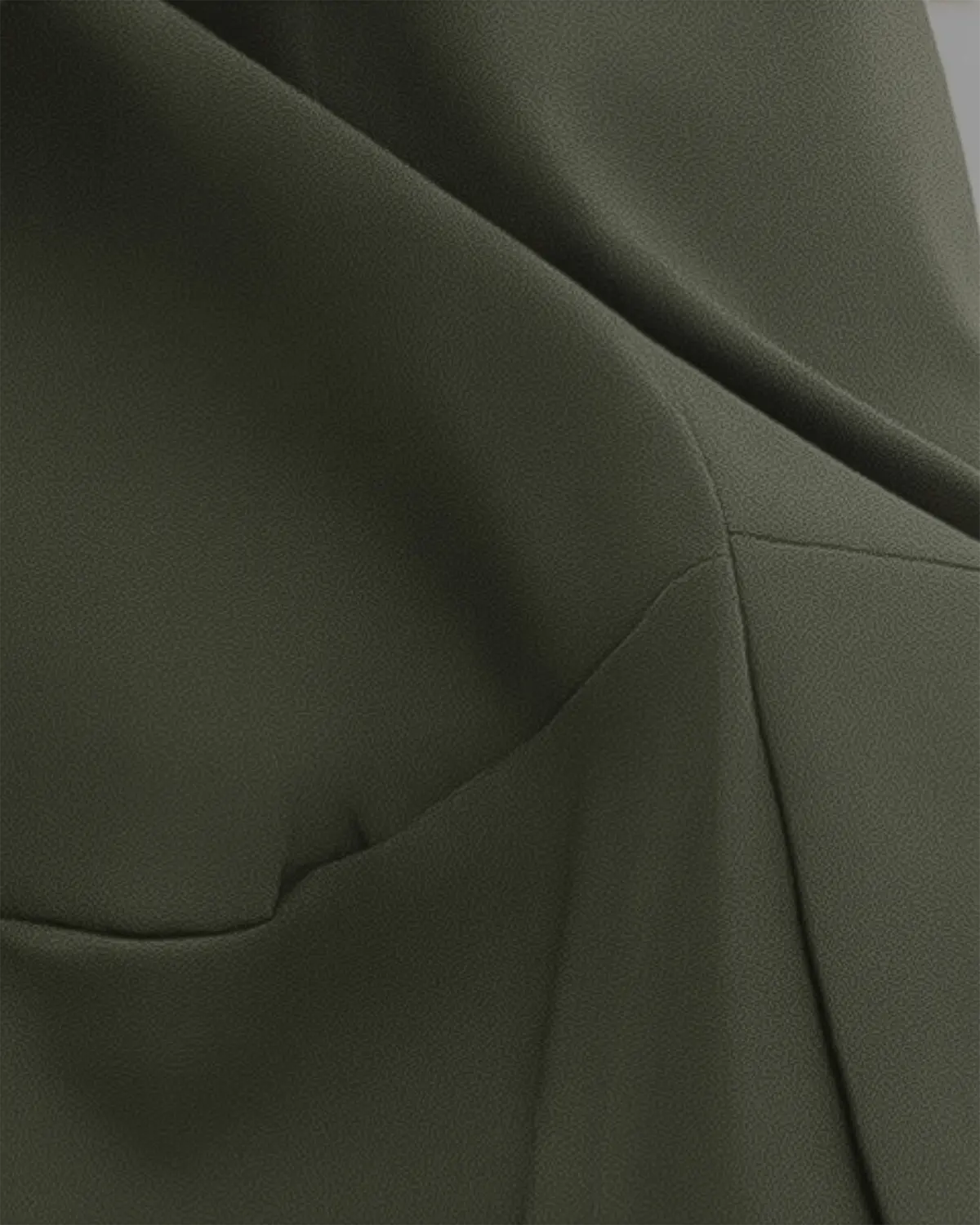 Pantaloni bufanti trei sferturi kaki cu talie elastica pentru confort [3]