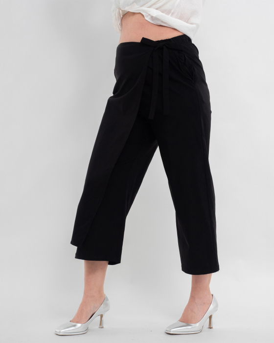 Pantaloni negri petrecuti, cu funda eleganta [2]