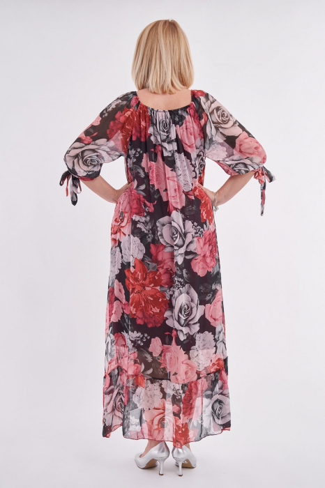 Rochie din matase cu imprimeu floral [2]